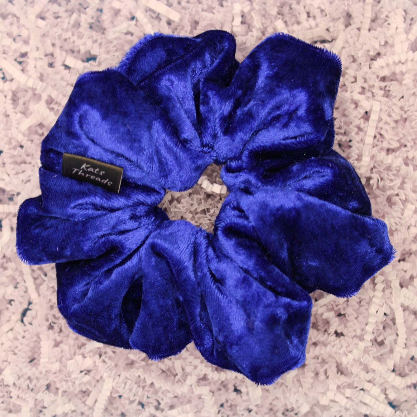 Royal Blue Velvet Scrunchie