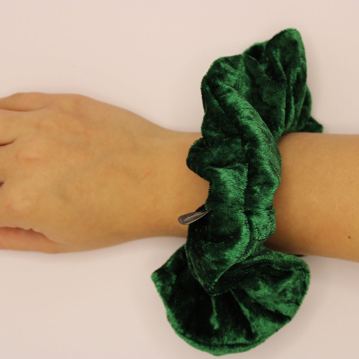 Green Velvet Scrunchie