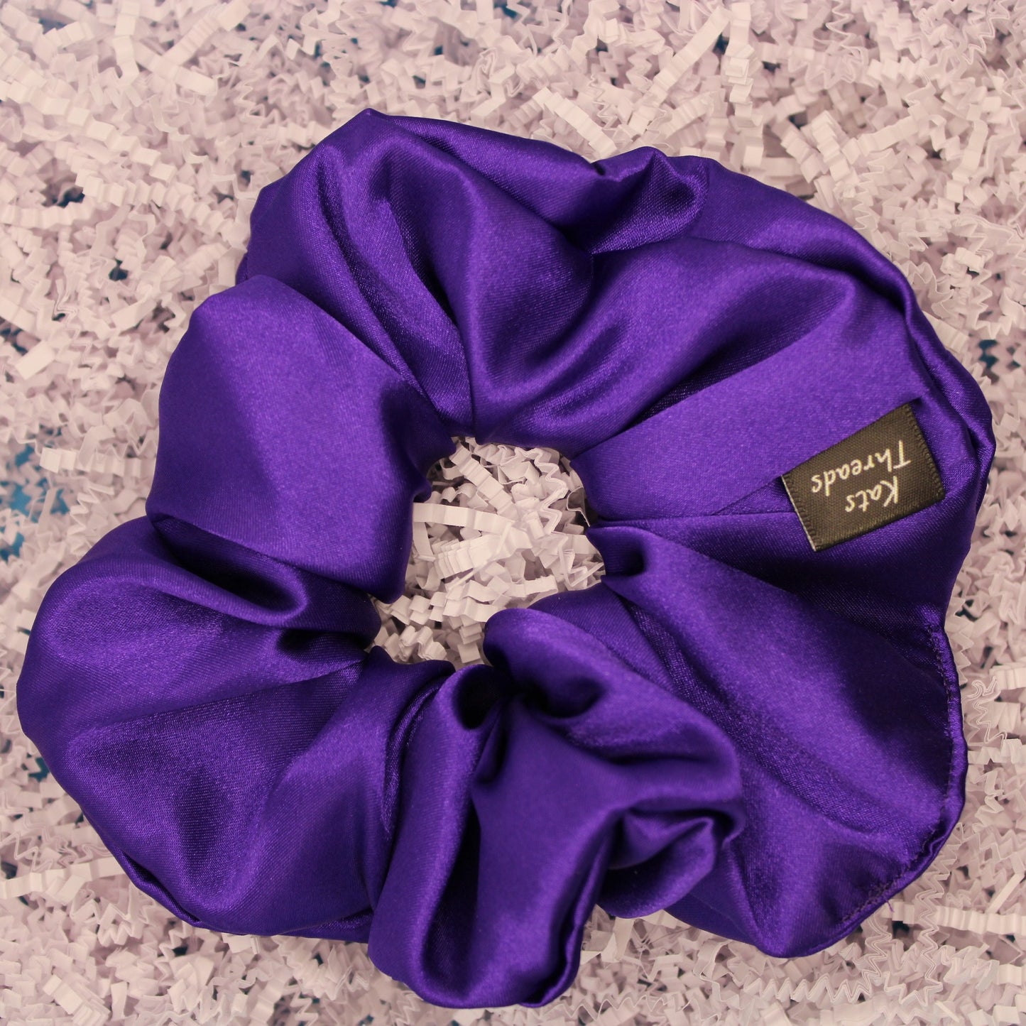 Purple Satin Scrunchie