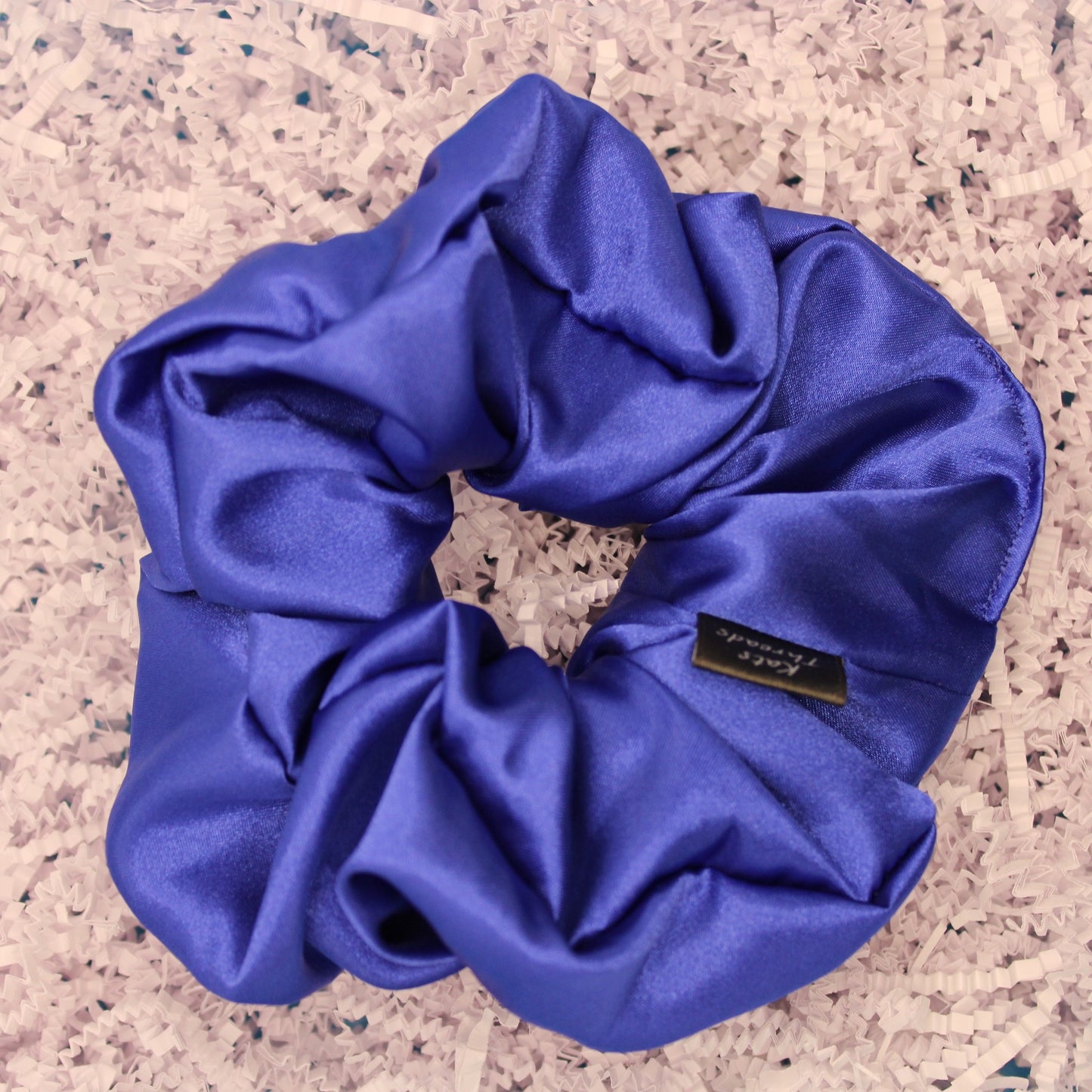 Royal Blue Satin Scrunchie