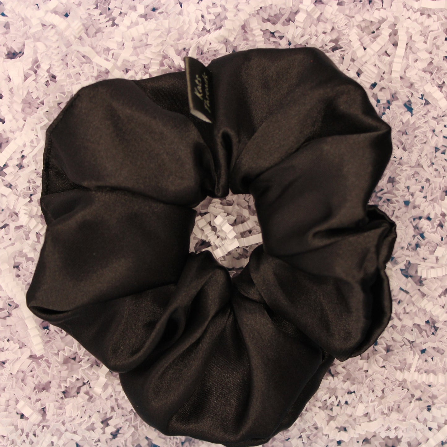Black Satin Scrunchie