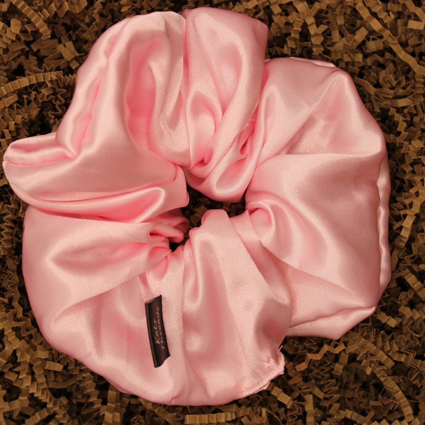 Light Pink Satin Scrunchie