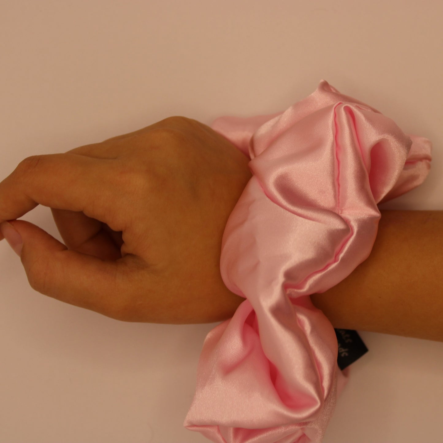 Light Pink Satin Scrunchie