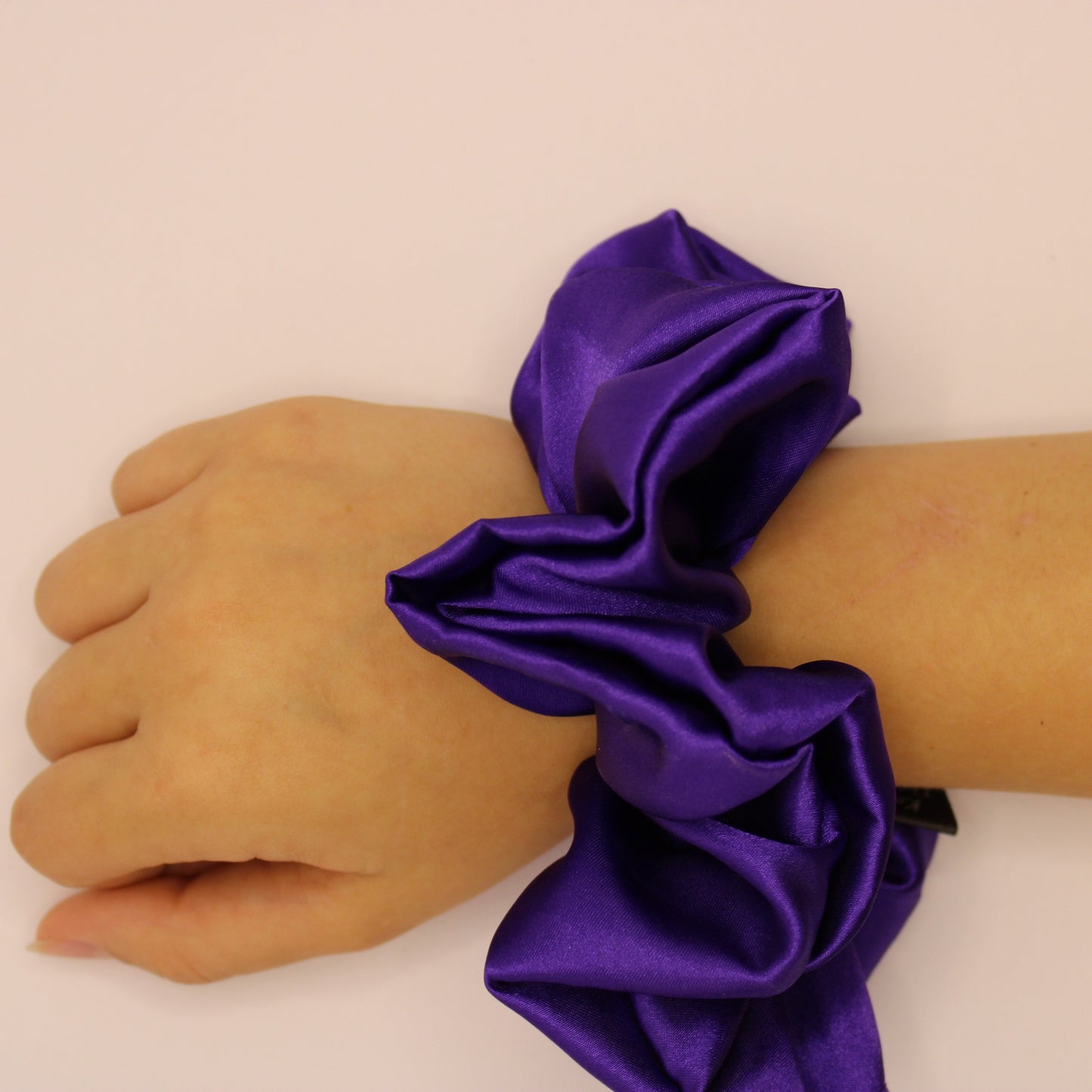 Purple Satin Scrunchie