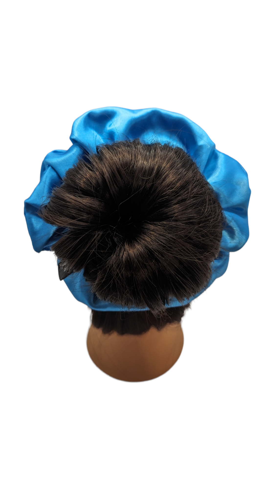 Blue Teal Satin Scrunchie