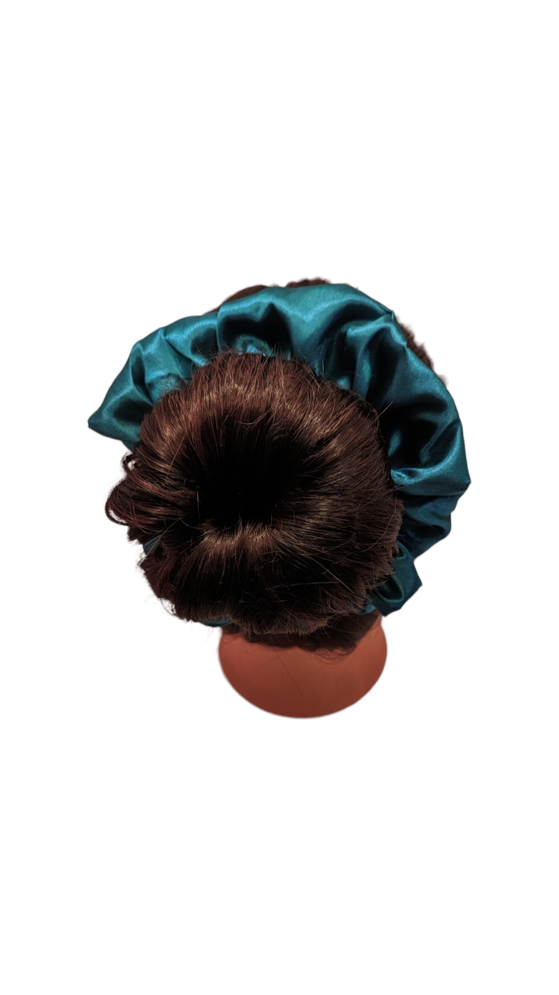 Green Satin Scrunchie