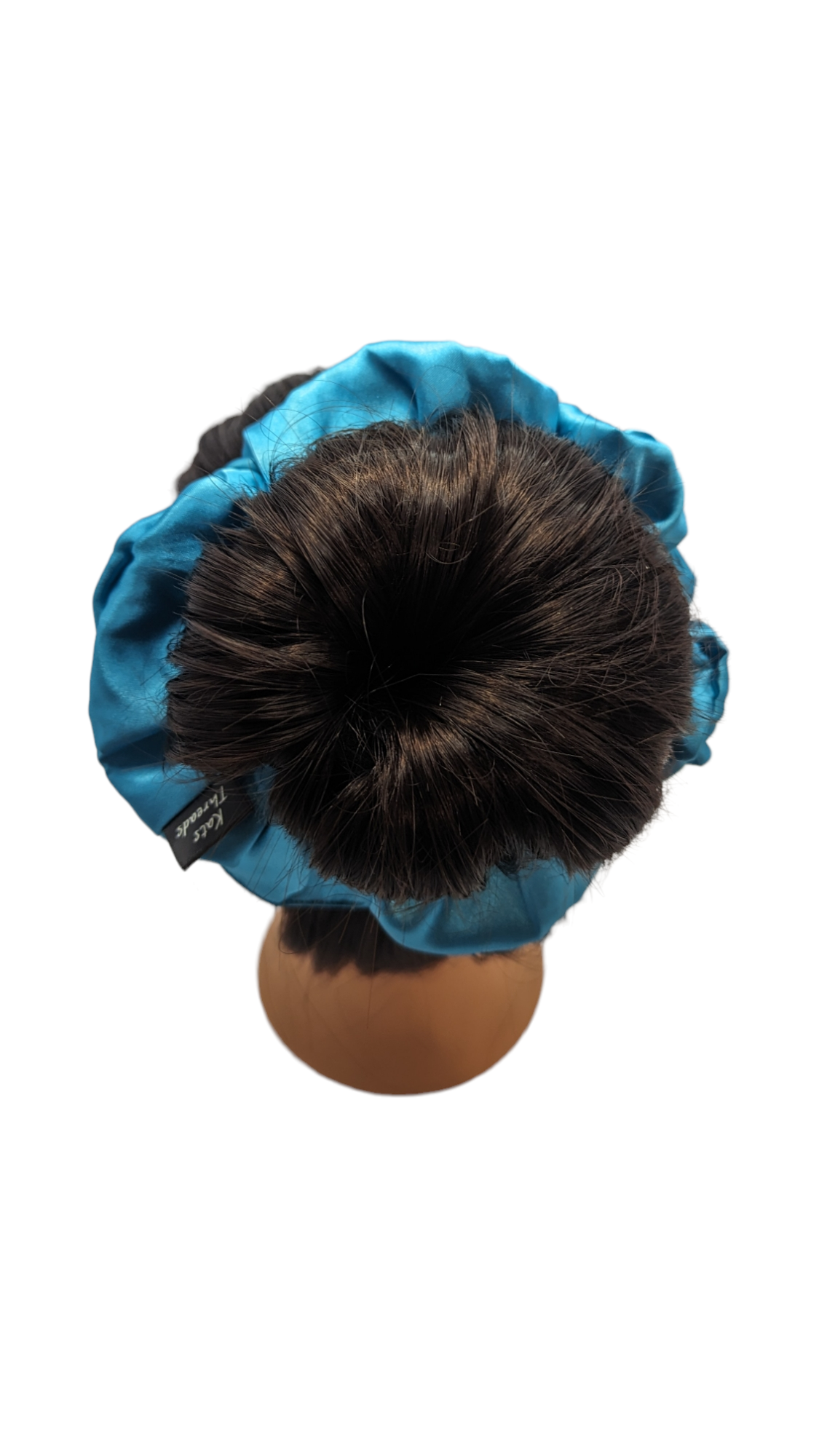 Teal Satin Scrunchie