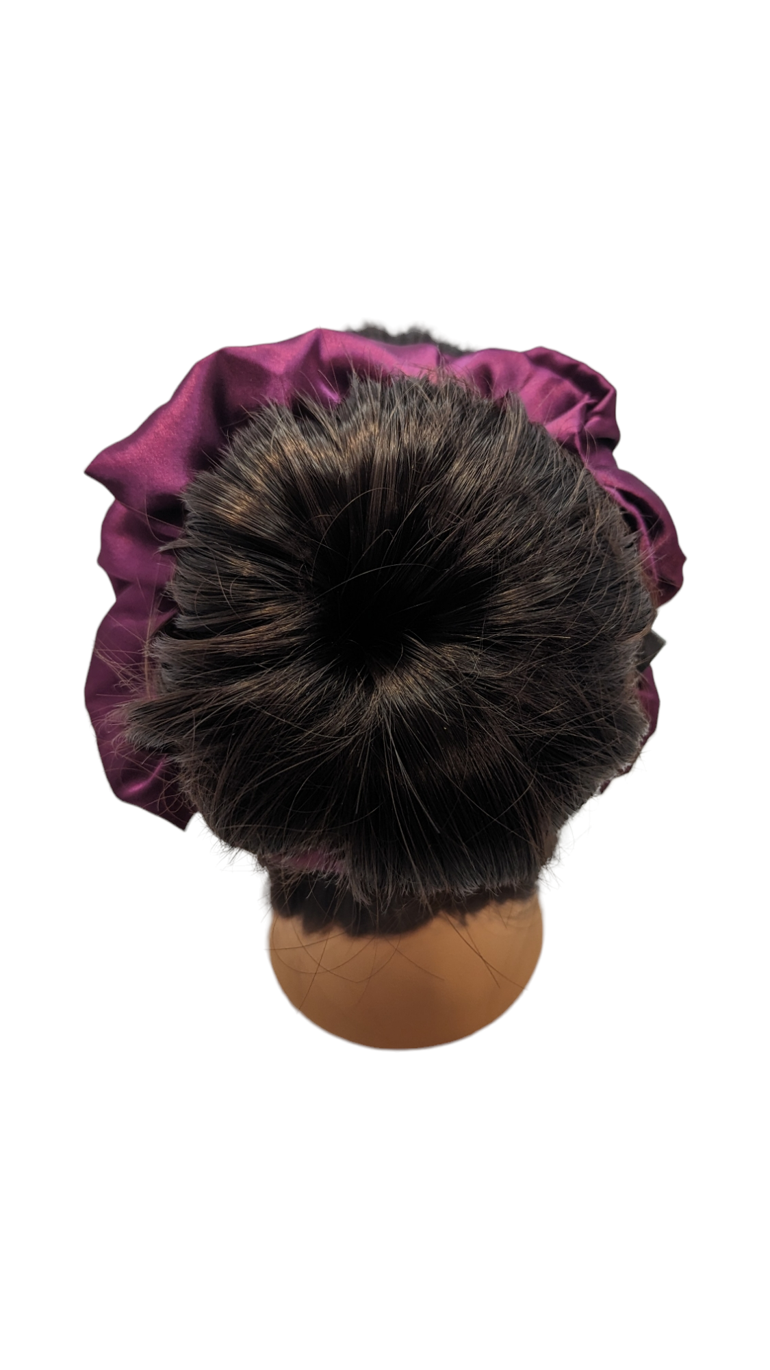 Maroon Satin Scrunchie