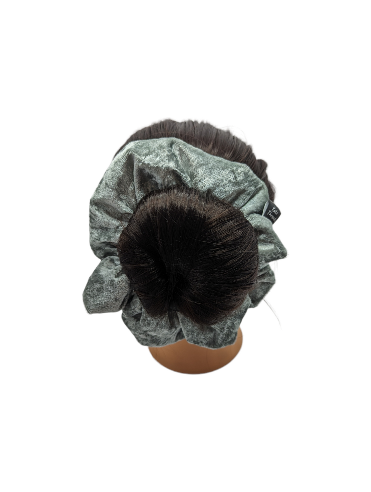 Grey Velvet Scrunchie