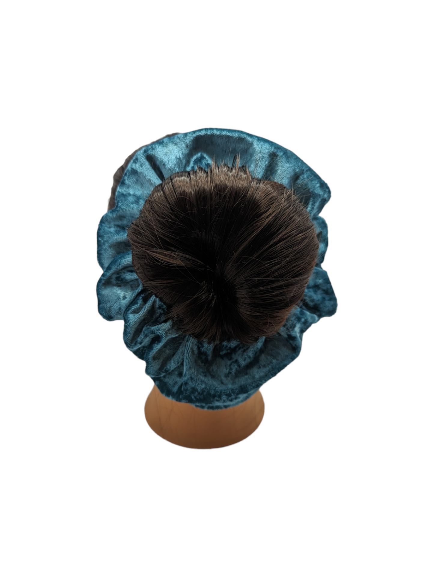 Teal Green Velvet Scrunchie